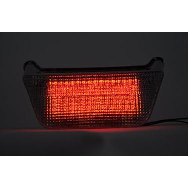 Imagem de Topzone Lighting Lanterna traseira de LED para motocicleta com lentes fumadas, luz traseira de freio com indicadores de luz de seta integrados para Kawasaki 99-04 ZRX1100/1200