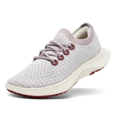Imagem de Allbirds Tênis feminino Tree Dasher 2, Active Running & Walking, Blizzard, vermelho trovão (sola branca natural), 36