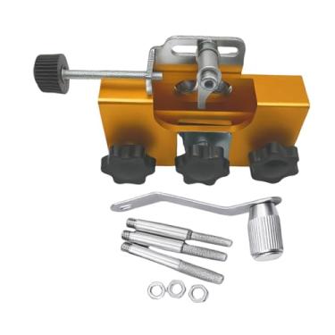 Imagem de Baoblaze Kit de afiador de motosserra manual com manivela, versátil, instalação rápida, profissional para homens e maridos com 3 rebarbas, Dourado
