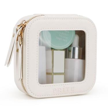 Imagem de Bolsa de maquiagem Prite Small, portátil, transparente, impermeável pa