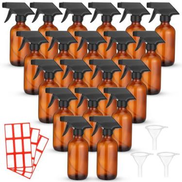 Imagem de Frascos de spray Norme 24 unidades de vidro de 240 mL com funis e rótu