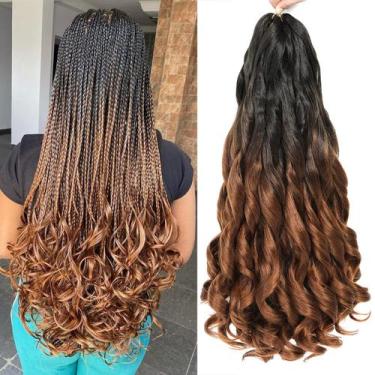 Imagem de Braiding Hair conrora French Curly de 24 polegadas, 8 pacotes sintétic