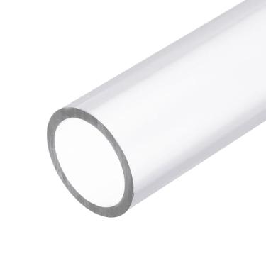 Imagem de YELARXI Tubo de PVC transparente, tubo rígido de alto impacto, tubo redondo de vinil de plástico - adequado para (jardim/casa/coleta de poeira/aquário/aquário), 3,4 cm ID e diâmetro externo de 4 cm e