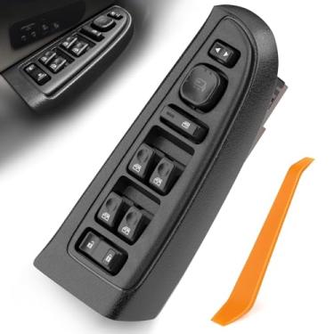 Imagem de Interruptor de janela elétrica e bisel com interruptor de espelho dobrável compatível com Escalade Avalanche Silverado Suburban Tahoe Sierra Yukon H2 2003-2006 substitui # 15883319, DWS-394