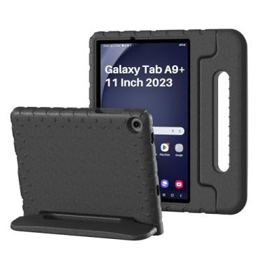 Imagem de Bolete Capa infantil para Samsung Galaxy Tab A9+/A9 Plus 28 cm 2023, capa com alça ajustável à prova de choque para Galaxy Tab A9 Plus (SM-X210/X216/X218), preta