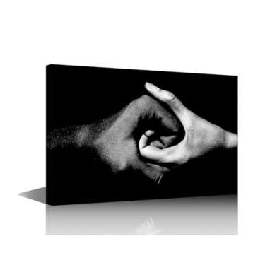 Imagem de TUMOVO Pôster preto e branco 1 painel arte de parede retrô decoração de casa pintura arte em tela arte moderna impressão em tela para sala de estar decoração de parede esticada e emoldurada pronta