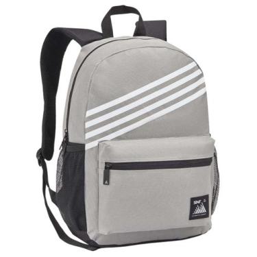 Imagem de Mochila Escolar Casual Infantil Juvenil Adulto Masculina Cinza - Seani