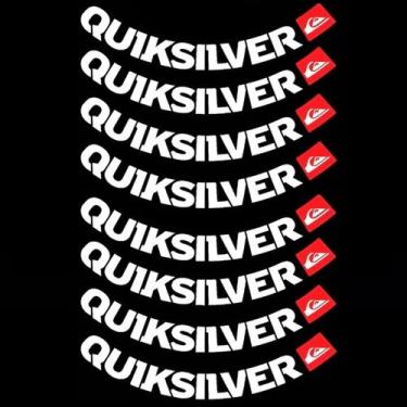 Imagem de Adesivo Quiksilver Roda Moto - Kit Com 8 Adesivos - Jhow Adesivos