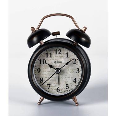 Imagem de Despertador Quartz Herweg Ref: 2710-262 Preto Fosco Campainha