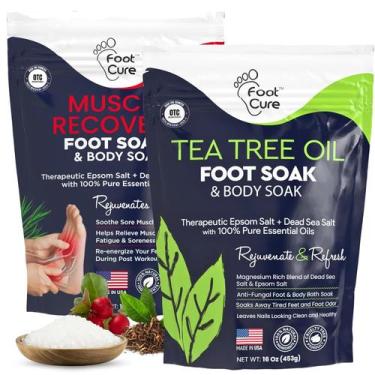 Imagem de Foot Soak Tea Tree Oil and Muscle com sais de Epsom, pacote com 2 unid