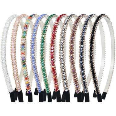 Imagem de Bandana Lawie Crystal Rhinestone, pacote com 10 unidades para mulheres