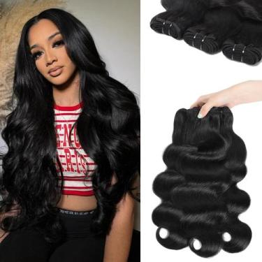 Imagem de Pacotes de cabelo Fdola Body Wave Brazilian Human Hair 12A 22-26cm