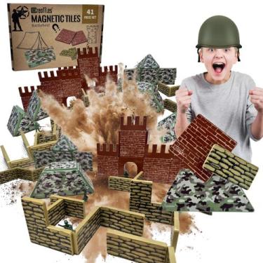 Imagem de Blocos de construção Creatiles Military Battlefield Magnetic Tiles