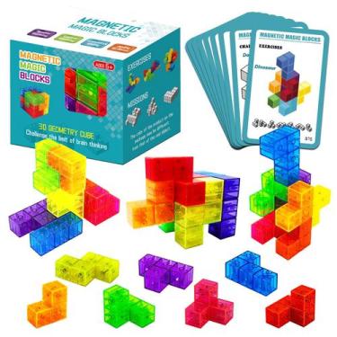 Imagem de Blocos de construção magnéticos coskehan STEM Magic 3D Puzzle 7 unidad