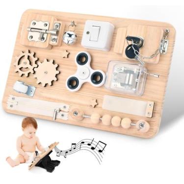 Imagem de Brinquedo de madeira Montessori Busy Board Potatomato para crianças