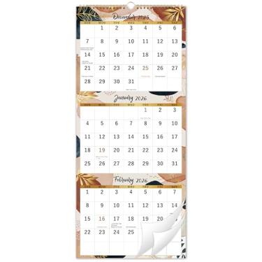 Imagem de Calendário de parede 2025 – calendário de 3 meses 2025, janeiro de 2025 a dezembro de 2025, 28 x 66 cm, calendário vertical de 3 meses, calendário de parede anual de 2025, calendário vertical com