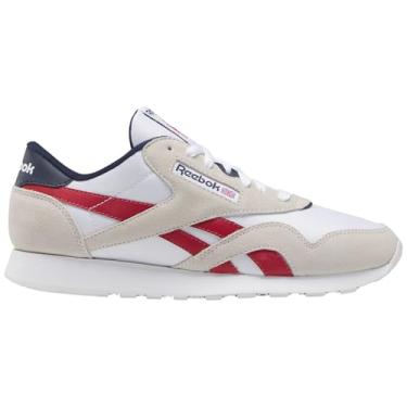 Imagem de Reebok Herren Classic Nylon Tênis, Ftwr Branco Flash Vermelho Vector Azul Marinho, 40