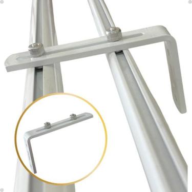 Imagem de Kit Suporte Arona Varão Suiço Duplo Deslizante L Cortina Wave 19 ou 28