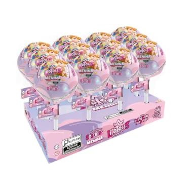 Imagem de LITOTOYS Pirulito Gigante com Surpresa Brinquedo Colecionável para Meninas 12 Unidades