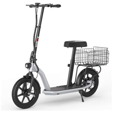 Imagem de Patinete Elétrico para Adultos com Alcance 50km e Peso 100kg, Hiboy ECOM 14, Cinza