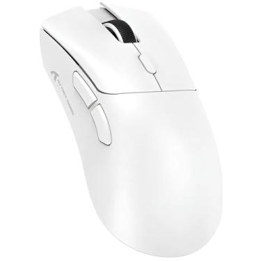 Imagem de Mouse Gamer ATTACK SHARK R1 Branco Sem Fio 18000 DPI Sensor PAW3311 RGB Recarregável – Alta Precisão e Design Ergonômico (Branco)
