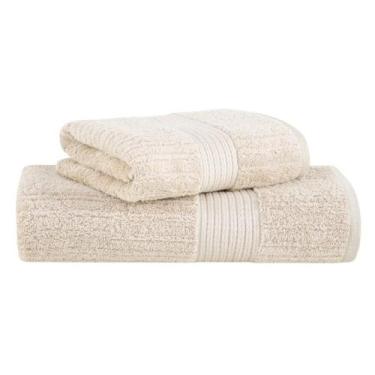 Imagem de Jogo Toalha de Banhão e Rosto Buddemeyer 2 Peças Luxo Fio Penteado Pre