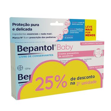 Imagem de Creme Preventivo de Assaduras Bepantol Baby 2 Unidades de 120g Cada