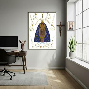 Imagem de Quadro Nossa Senhora Aparecida - 70x50cm - Quadros On-line, Moldura Pr