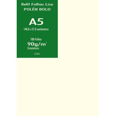 Imagem de Papel Polen A5 Bold 90g Liso 100 Folhas 21x14,8cm A5 - Best