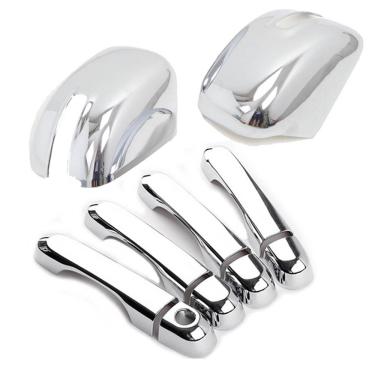 Imagem de Kit Aplique Cromado Capa Retrovisor Maçaneta Sem Keyless Jeep Renegade 2015/2022