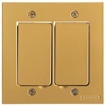 Imagem de Tampa 2 Postos 4x4 para Piso Tramontina Modular Dourada