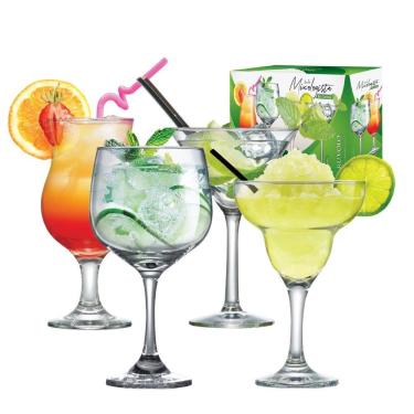 Imagem de Taças Drink`s (gin. Martini. Cocktail. Margarita) Kit Com 4