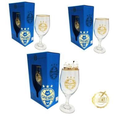 Imagem de Kit 3 Taças Windsor 330Ml Cerveja Coquetel Chopp Bar Grêmio