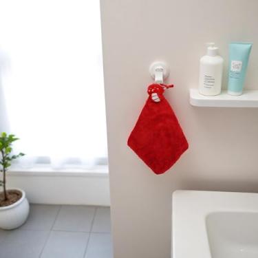 Imagem de 1 peça de toalha vermelha pequena cobra dedo toalha coral lã vermelha 30 x 30 cm