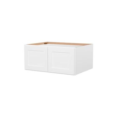 Imagem de Furinno Armário de cozinha com 2 portas, pronto para montar, 61 cm P x 83 cm L x 38 cm A, branco
