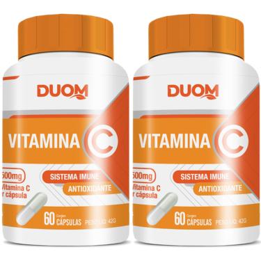 Imagem de COMBO 2 VITAMINA C 500MG 60 CAPS CADA TOTAL 120 CAPS - DUOM