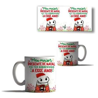 Imagem de Caneca Porcelana Natal Flork Sobrevivi a Esse Ano Presente  - Enjoy Sh