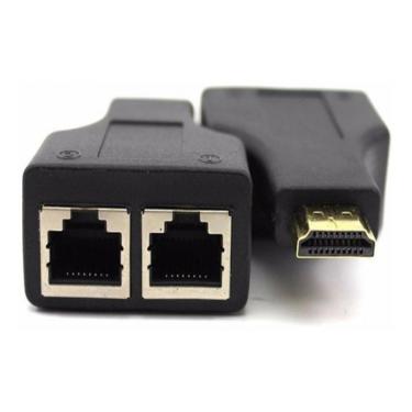 Imagem de Extensor Hdmi Via Cabo Rede Rj45 Cat5 Cat6 30M Extender Rj45