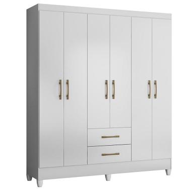 Imagem de Guarda Roupa 6 Portas Panamá Branco 953440 Moval