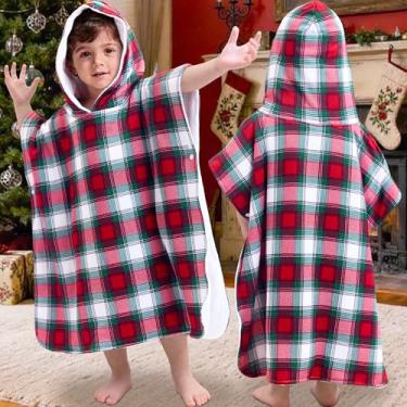 Imagem de VOOVA & MOVAS Poncho de toalha com capuz de duas camadas para bebês (2 a 4 anos, 50 x 53 cm) | Algodão ultramacio e absorvente | Toalha de banho infantil grossa para natação, praia, chuveiro e inverno