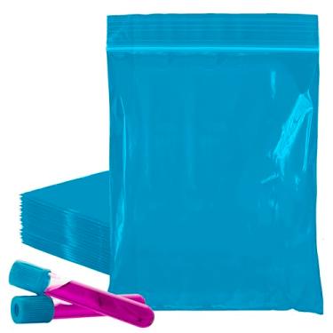 Imagem de PUREVACY Sacos com zíper azul Reflex para embalagem, 20 x 25 cm. Pacote com 1000 saquinhos de plástico. Sacos de plástico recicláveis. Sacos de zíper de polietileno de 2 mm de espessura. Saco