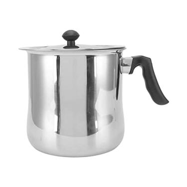 Imagem de QANYEGN Pote de derretimento de cera de abelha, pote de derretimento de cera de apicultura de aço inoxidável, pote de derretimento de cera de caldeira com tampa para derreter cera (1.5L)