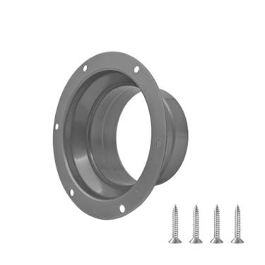 Imagem de ZZHypGr Conector de flange de duto de parede de metal de 10 cm, suporte de tubo de sistema de ventilação para ventilador de banheiro, exaustão de cozinha, uso interno e externo