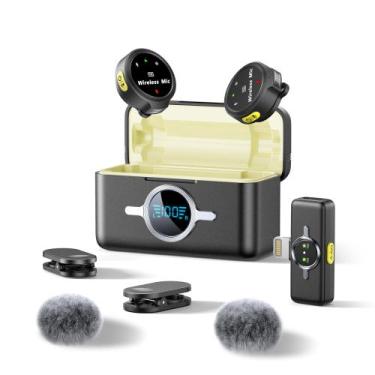 Imagem de Microfone de lapela sem fio Lincisoonic para iPhone com capa