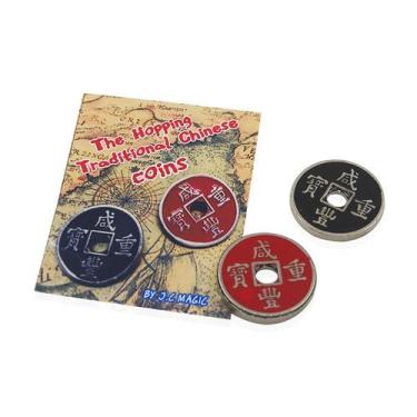 Imagem de Conjunto de moedas mágicas Hopping Chinese Classic Metal com gravado -
