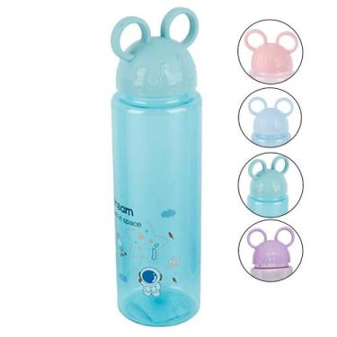 Imagem de Garrafa Água Squeeze Infantil Kit Aula Escola Criança Coelho Escola Cr