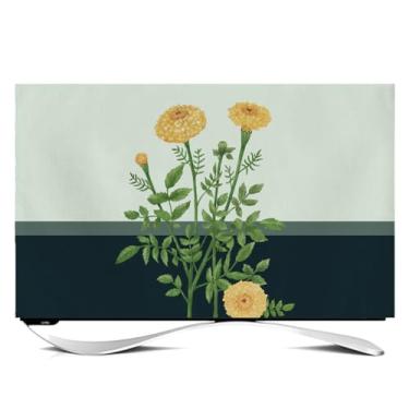 Imagem de Capa de TV Capa protetora contra poeira de TV para ambientes internos 81-203 cm moderno simples TV/computador capa protetora de tela universal para desktop/parede/capa de monitor curva-verde-2||65