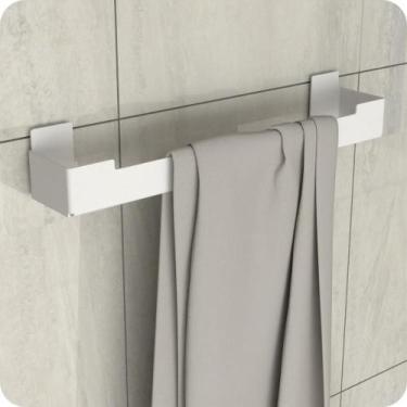 Imagem de Porta Toalha De Rosto Adesivo Autocolante Branco ELG - HomeFull