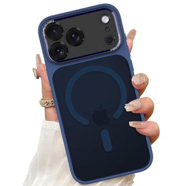 Imagem de ZIYE Capa magnética feita para iPhone 17 Pro Max de 6,9 polegadas [compatível com MagSafe] TPU macio e PC rígido capa de telefone fina anti-arranhões com proteção contra quedas para mulheres e homens