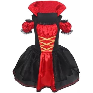 Imagem de Fantasia Vampira Infantil Clássica Halloween - Tamanho 7 anos